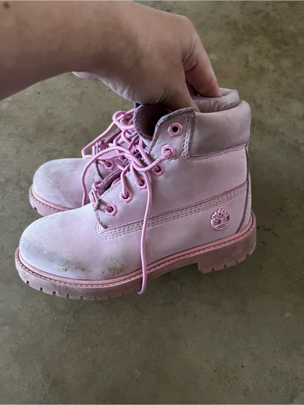 Timberland Pink Kids Lace-Up Boots